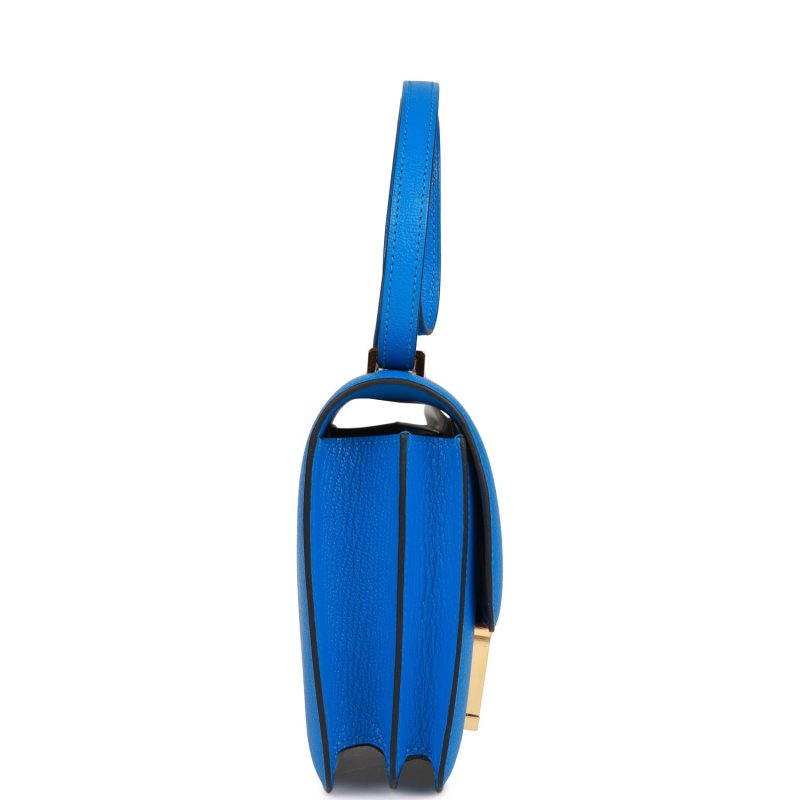 Hermes Constance 18 Bleu Hydra Chevre Gold Hardware - Image 3