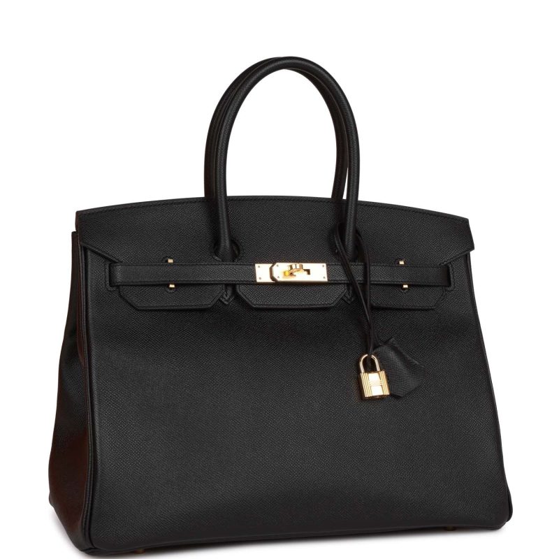 Hermes Birkin 35 Black Epsom Gold Hardware - Image 2