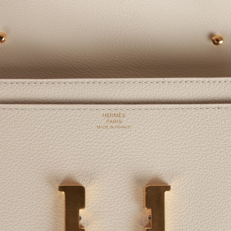 Hermes Constance Wallet To Go Beton Evercolor Gold Hardware - Image 7