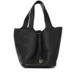 Hermes Black Clemence Picotin Lock 22 Palladium Hardware