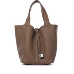 Hermes Beige de Weimar Clemence Picotin Lock 22 Palladium Hardware