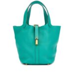Hermes Vert Verone Clemence Picotin Lock 18 Gold Hardware