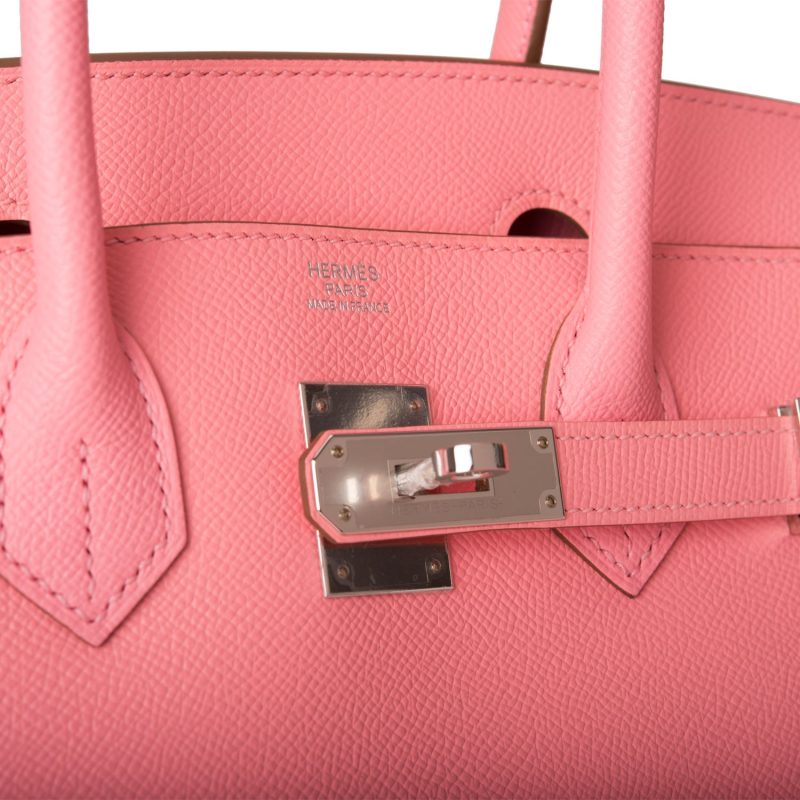 Hermes Birkin 30 Rose Confetti Epsom Palladium Hardware - Image 7