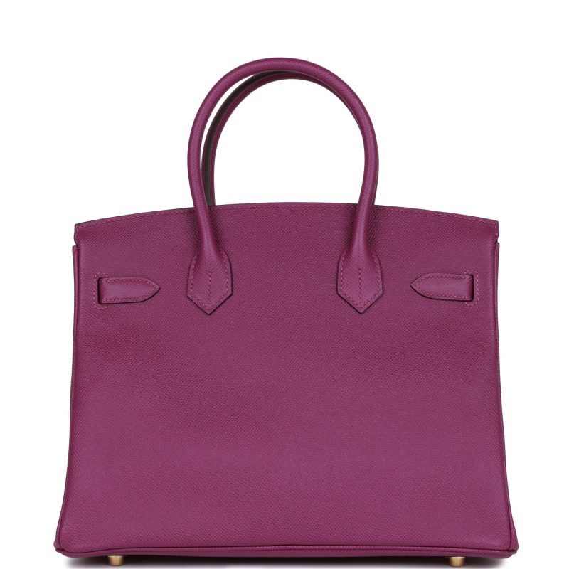 Hermes Birkin 30 Anemone Epsom Gold Hardware - Image 4
