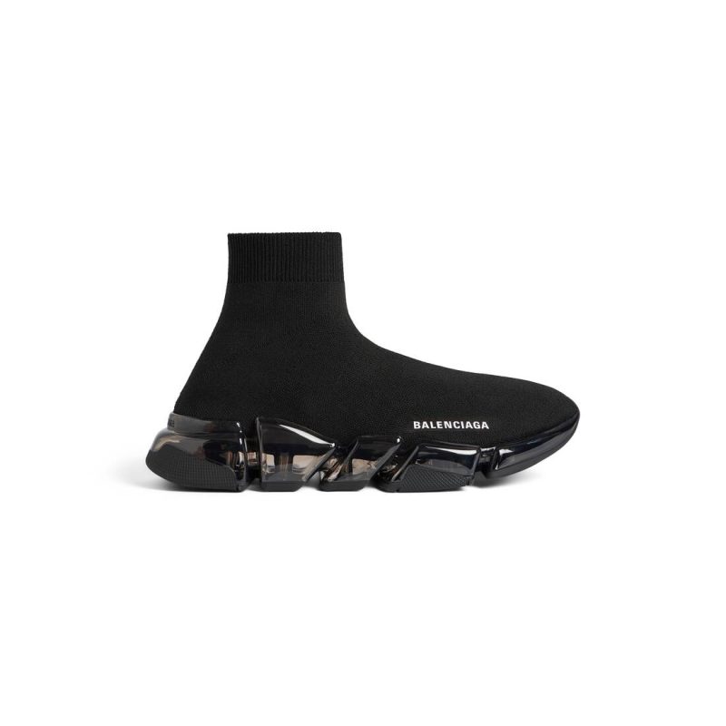 Womens Speed 2.0 Full Clear Sole Recycled Knit Sneaker  in Black
