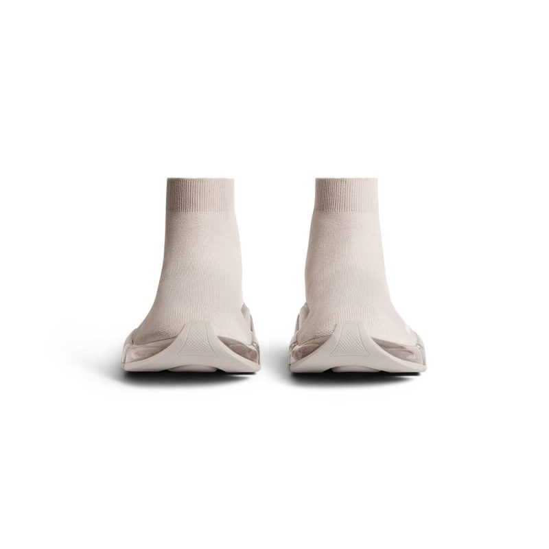 Womens Speed 2.0 Full Clear Sole Recycled Knit Sneaker  in Light Beige - Image 4