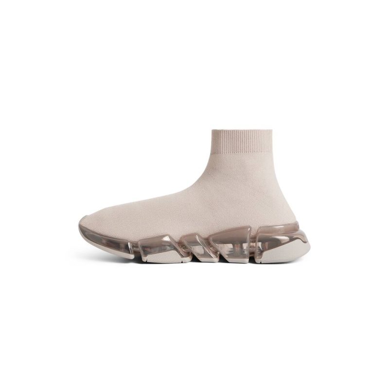 Womens Speed 2.0 Full Clear Sole Recycled Knit Sneaker  in Light Beige - Image 5