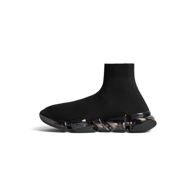 Womens Speed 2.0 Full Clear Sole Recycled Knit Sneaker  in Black - Image 5