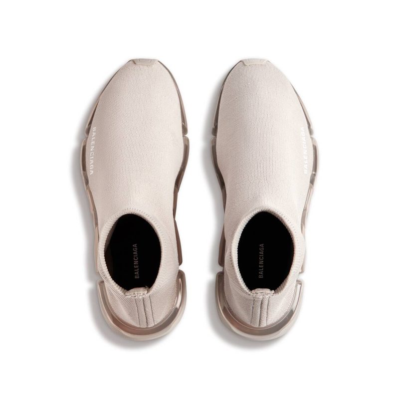 Womens Speed 2.0 Full Clear Sole Recycled Knit Sneaker  in Light Beige - Image 7