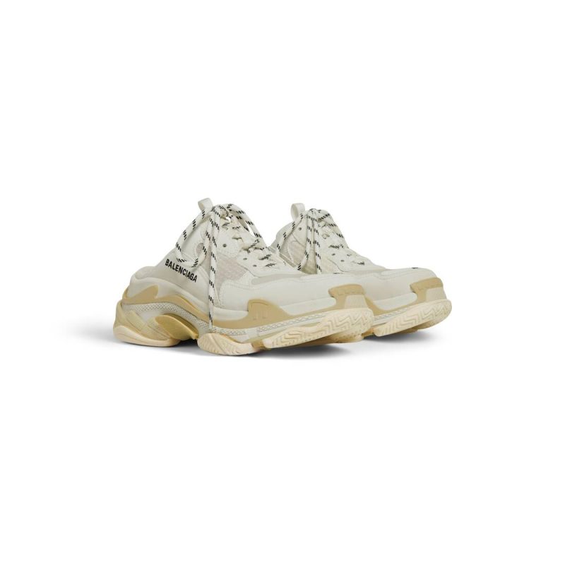 Womens Triple S Mule in White - Image 2
