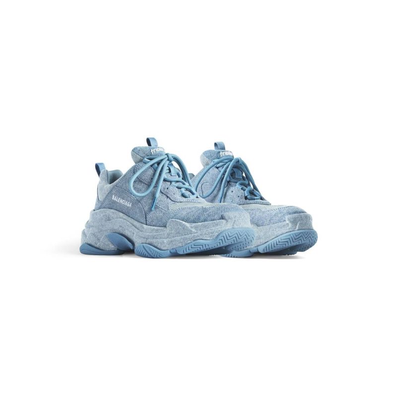 Womens Triple S Sneaker Denim  in Blue - Image 2