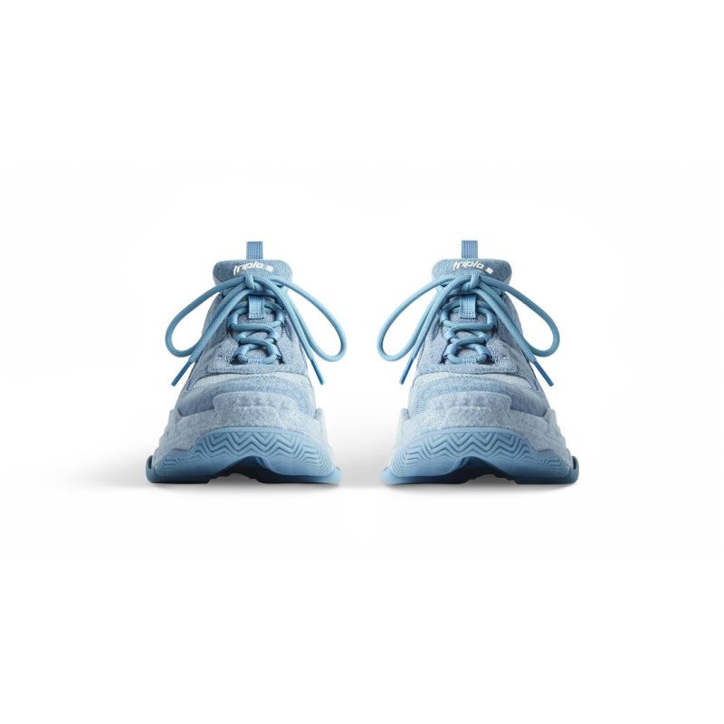 Womens Triple S Sneaker Denim  in Blue - Image 4