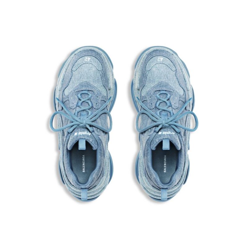 Womens Triple S Sneaker Denim  in Blue - Image 6
