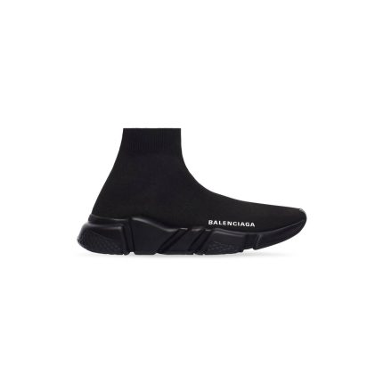 Womens Speed Recycled Knit Sneaker in Black