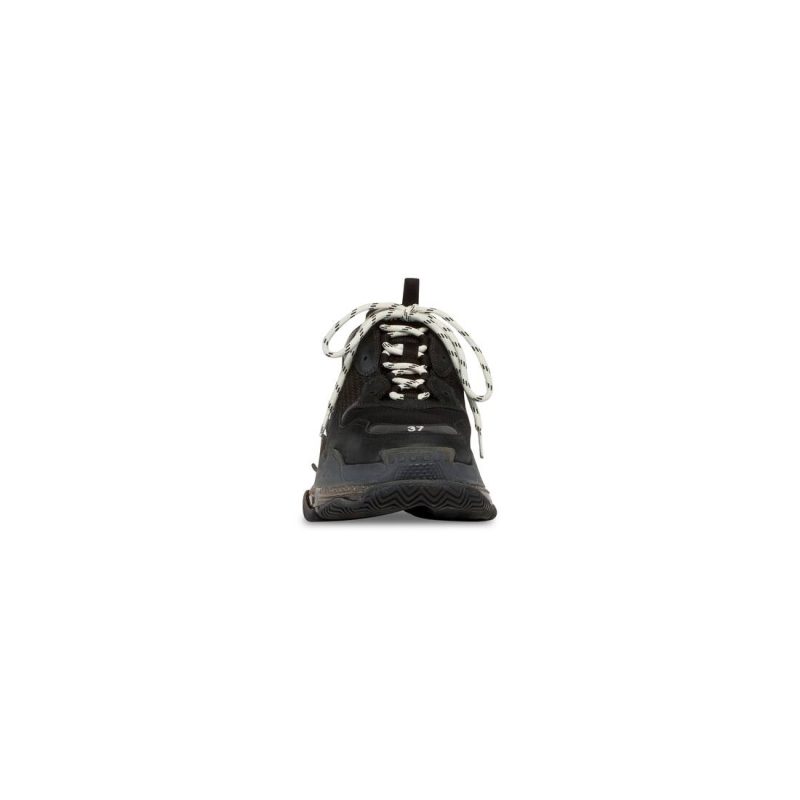 Womens Triple S Clear Sole Sneaker  in Black - Image 3