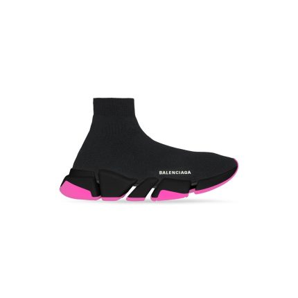 Womens Speed 2.0 Clear Sole Recycled Knit Sneaker  in Black