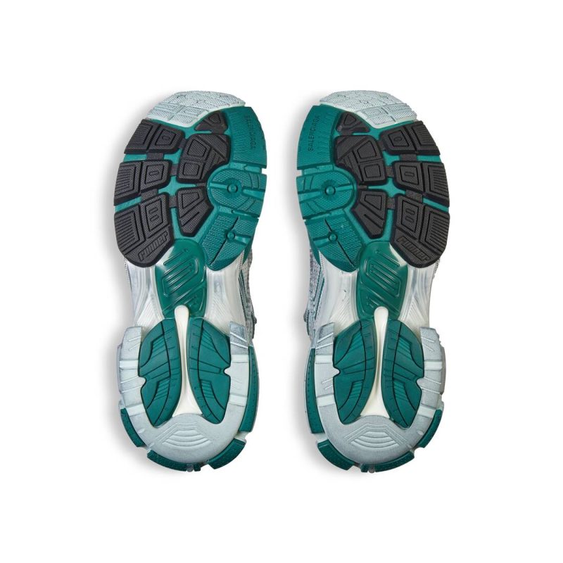 Womens Runner Sneaker  in White/green/blue - Image 8