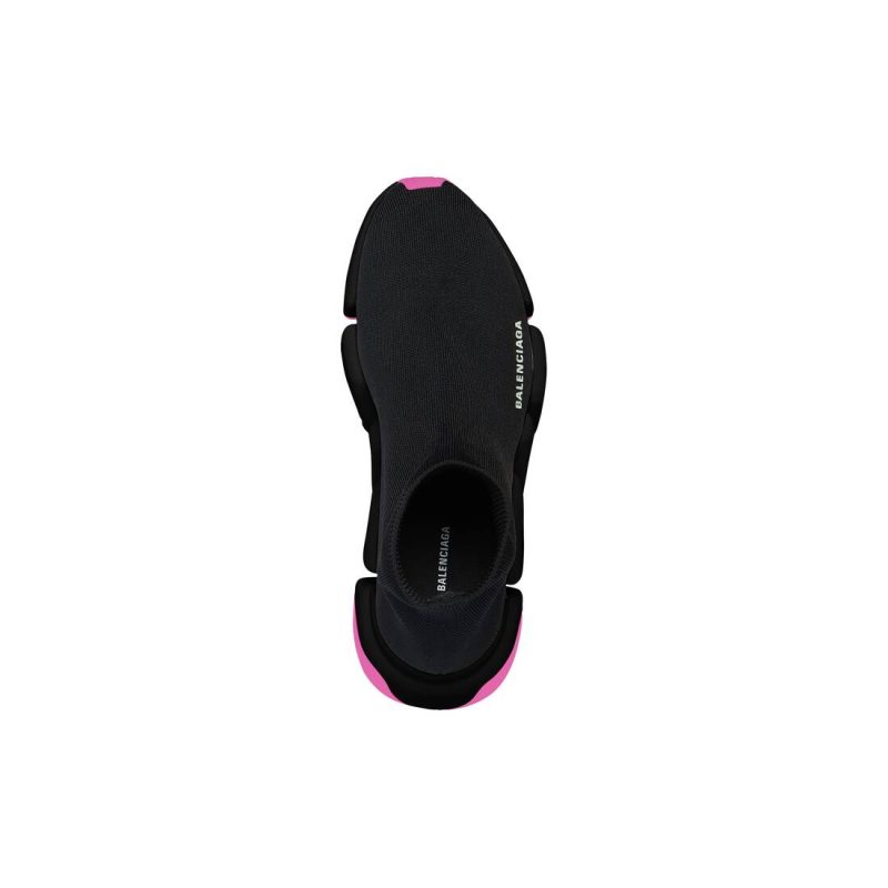 Womens Speed 2.0 Clear Sole Recycled Knit Sneaker  in Black - Image 5