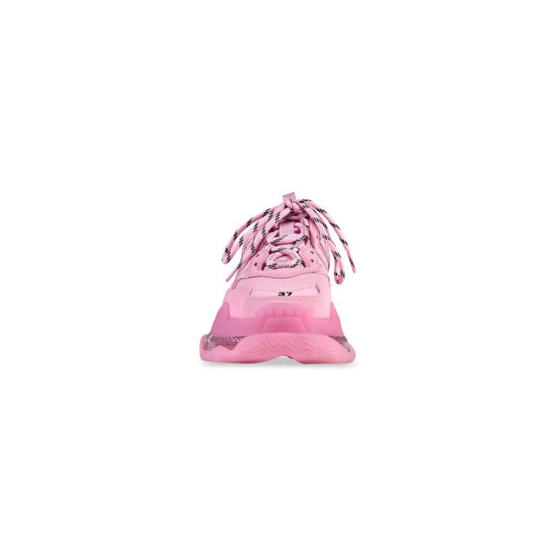 Womens Triple S Clear Sole Sneaker in Pink - Image 3