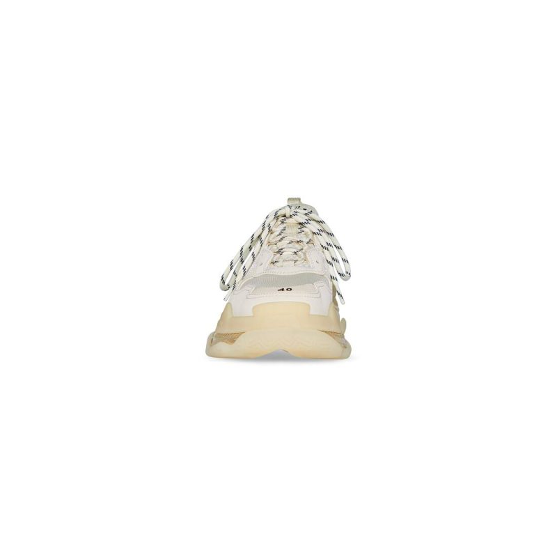 Womens Triple S Clear Sole Sneaker in Beige - Image 4
