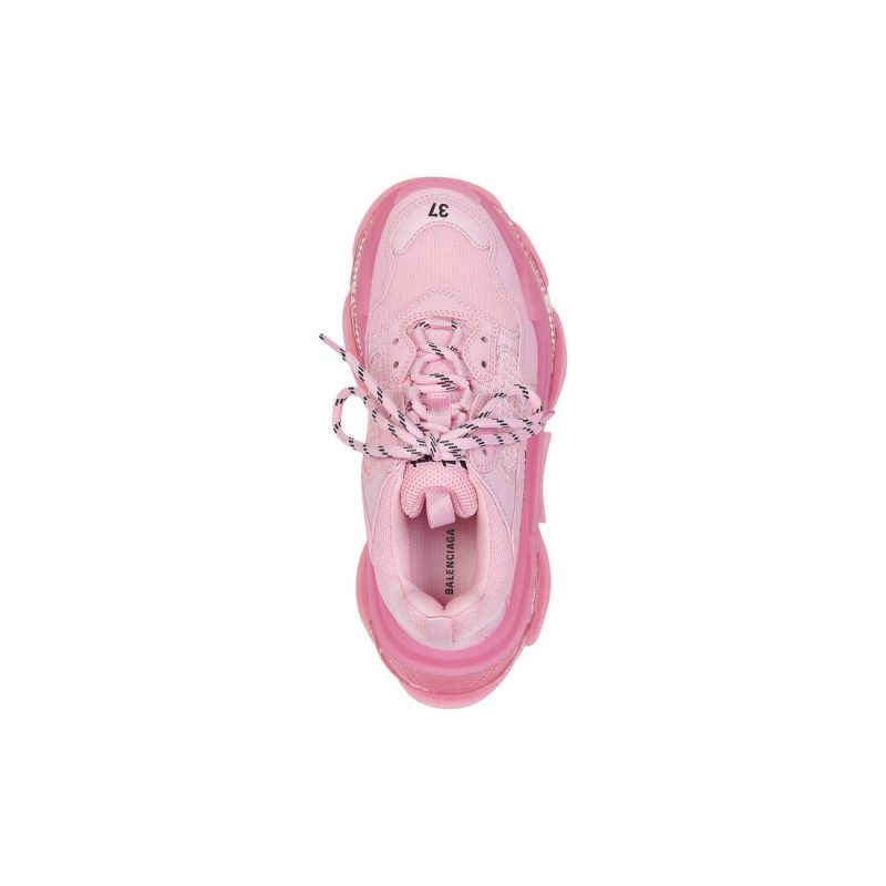 Womens Triple S Clear Sole Sneaker in Pink - Image 5