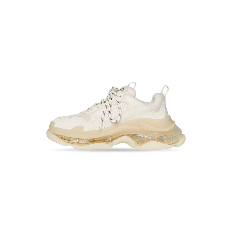 Womens Triple S Clear Sole Sneaker in Beige - Image 5