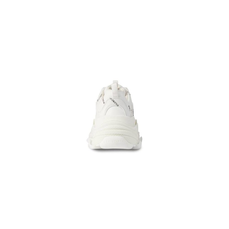 Womens Triple S Sneaker Allover Logo in White/black - Image 5