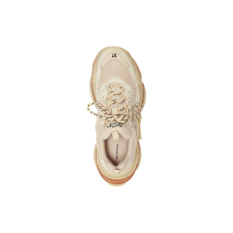 Womens Triple S Clear Sole Sneaker in Beige - Image 6