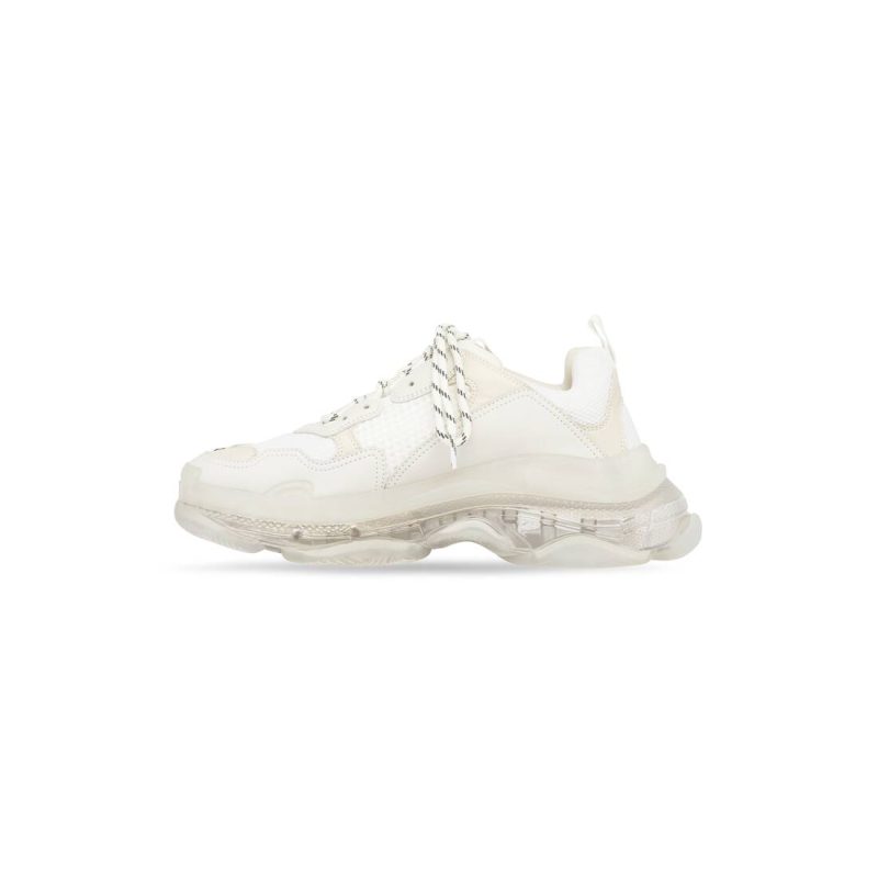 Mens Triple S Clear Sole Sneaker  in White - Image 4