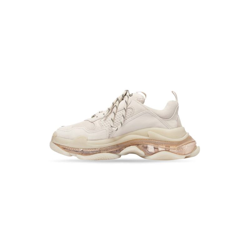 Mens Triple S Clear Sole Sneaker  in White - Image 4