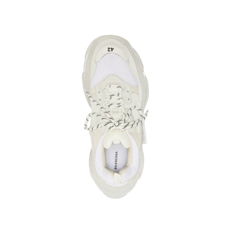 Mens Triple S Clear Sole Sneaker  in White - Image 6