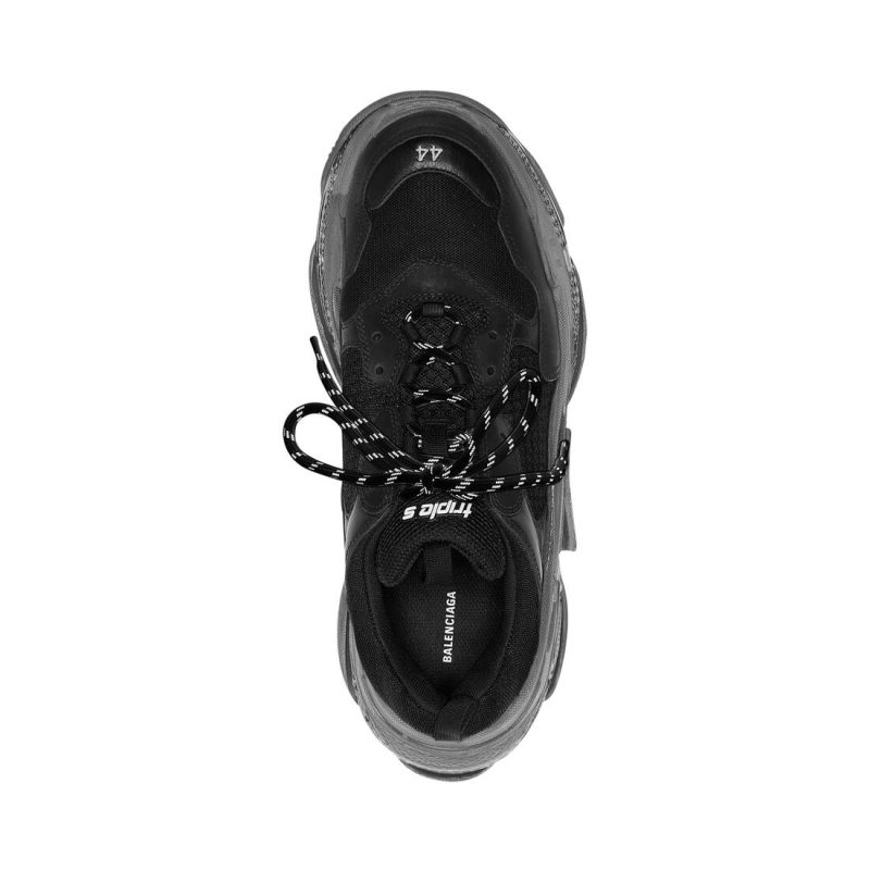 Mens Triple S Clear Sole Sneaker  in Black - Image 6
