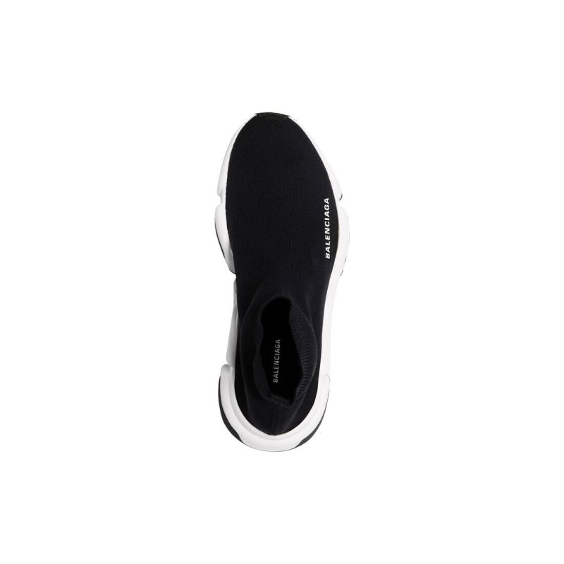 Mens Speed Recycled Knit Sneaker in Black/white - Image 5