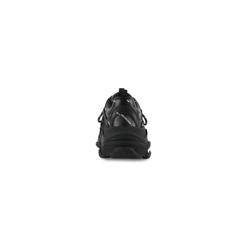 Mens Triple S Sneaker Allover Logo in Black - Image 4