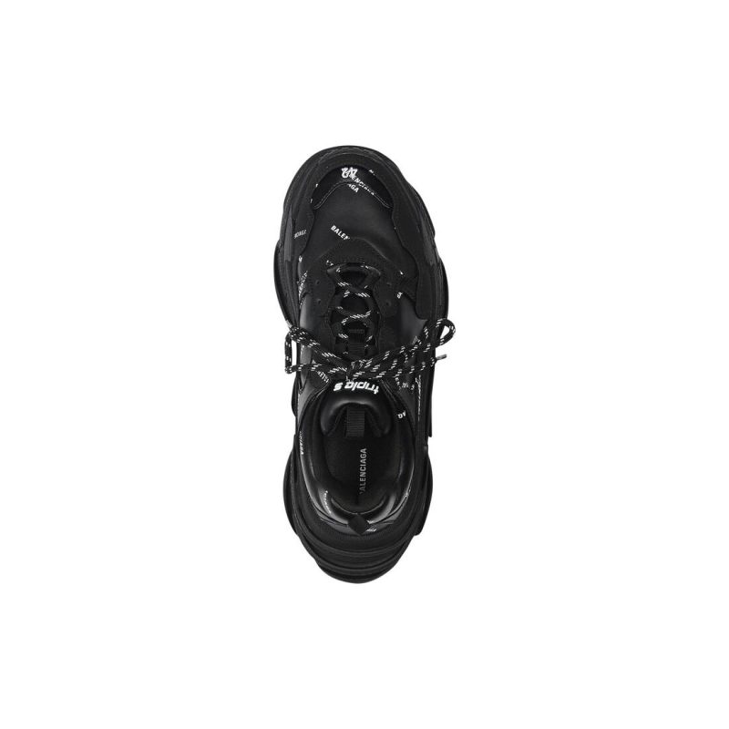 Mens Triple S Sneaker Allover Logo in Black - Image 5