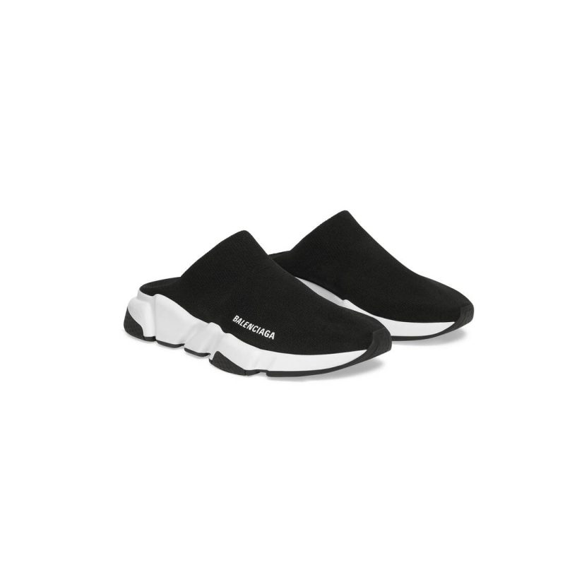 Mens Speed Recycled Knit Mule  in Black - Image 2