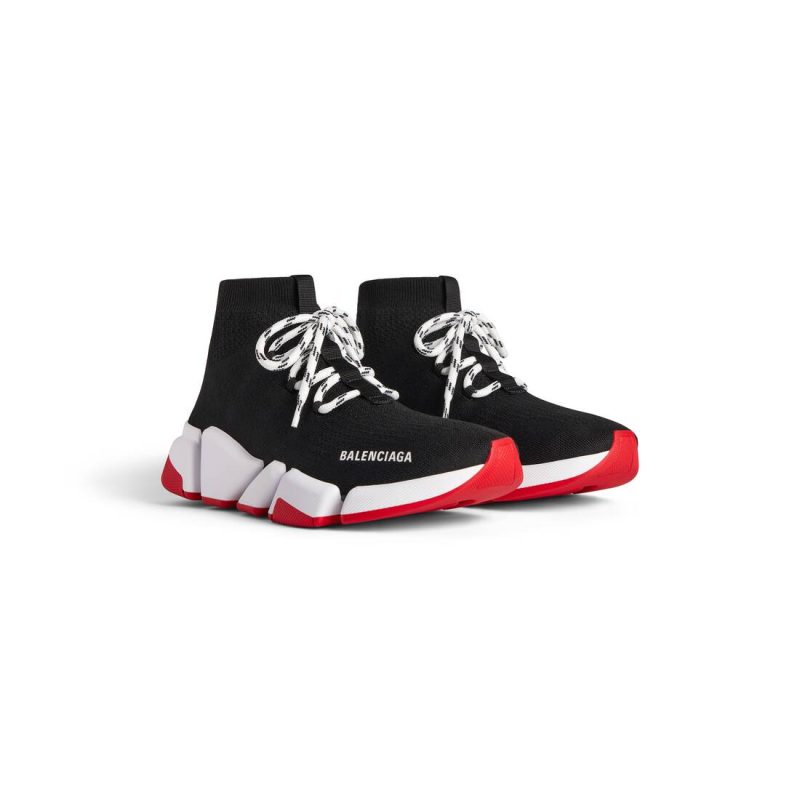 Mens Speed 2.0 Lace-up Recycled Knit Sneaker in Black - Image 2