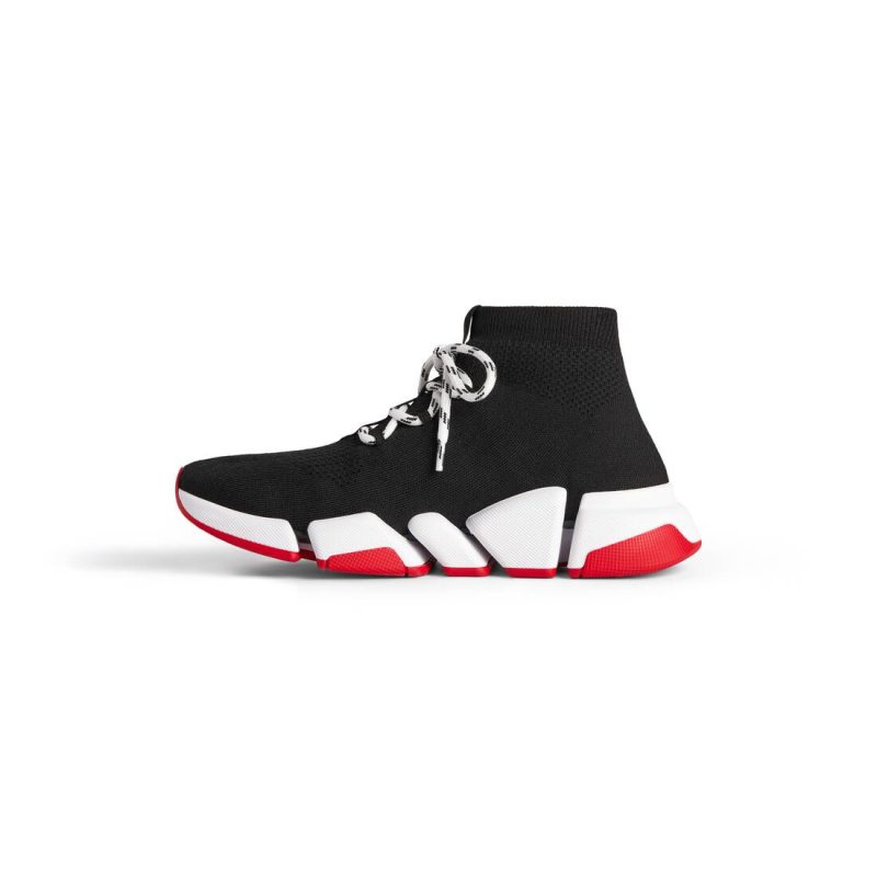 Mens Speed 2.0 Lace-up Recycled Knit Sneaker in Black - Image 5