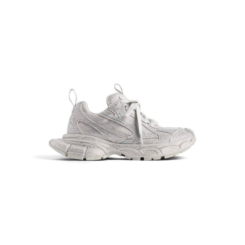 Womens 3xl Sneaker With Rhinestones  in Light Grey