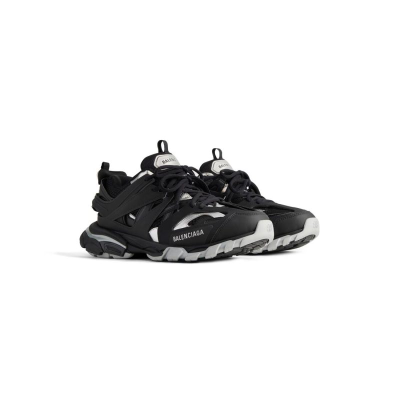Mens Track Sneaker in Black/silver - Image 2