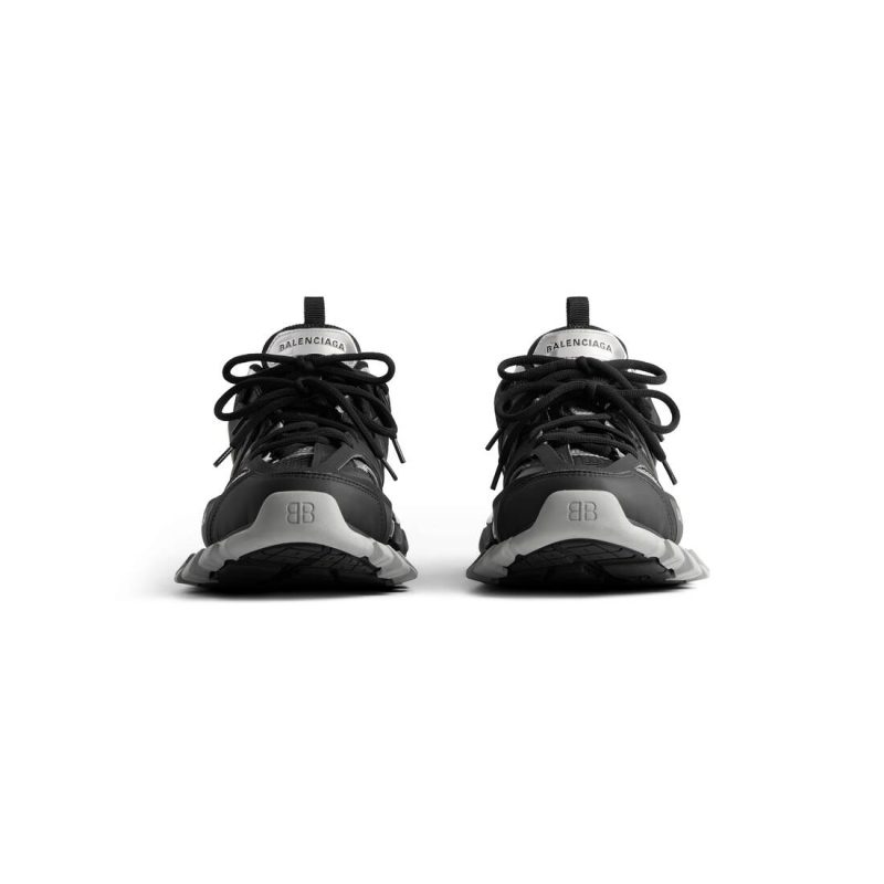 Mens Track Sneaker in Black/silver - Image 4