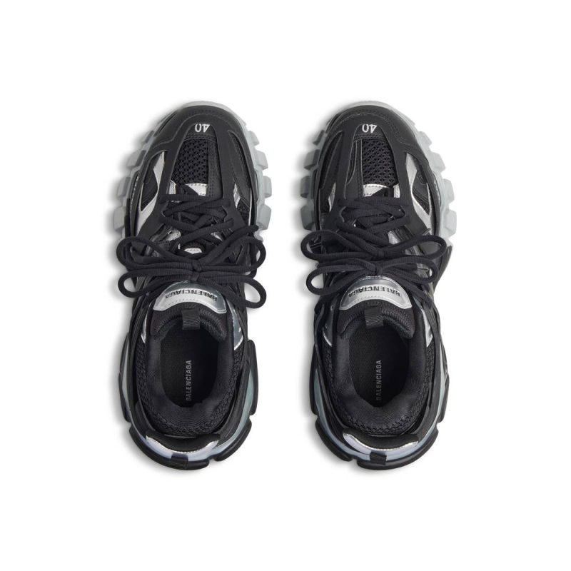 Mens Track Sneaker in Black/silver - Image 7
