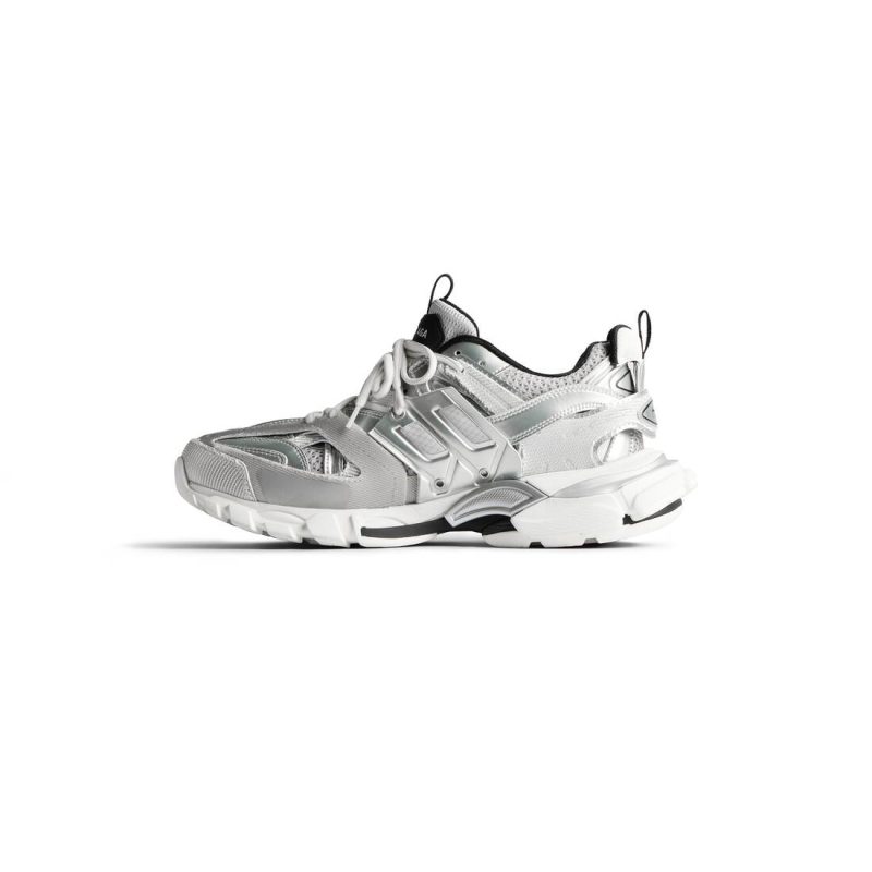 Mens Track Sneaker in Silver/white/black - Image 5