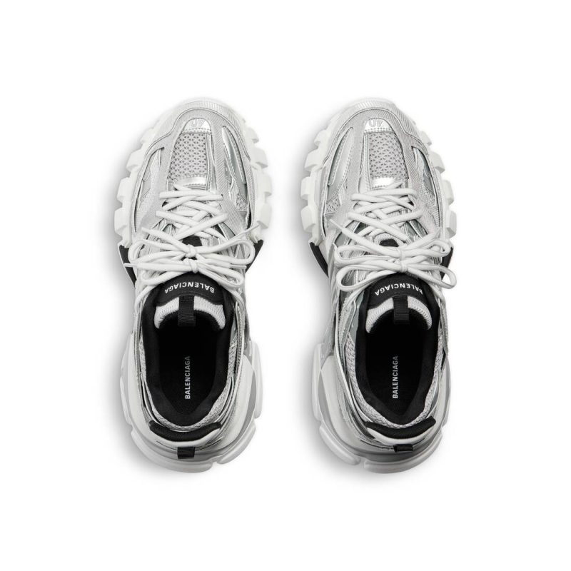 Mens Track Sneaker in Silver/white/black - Image 7