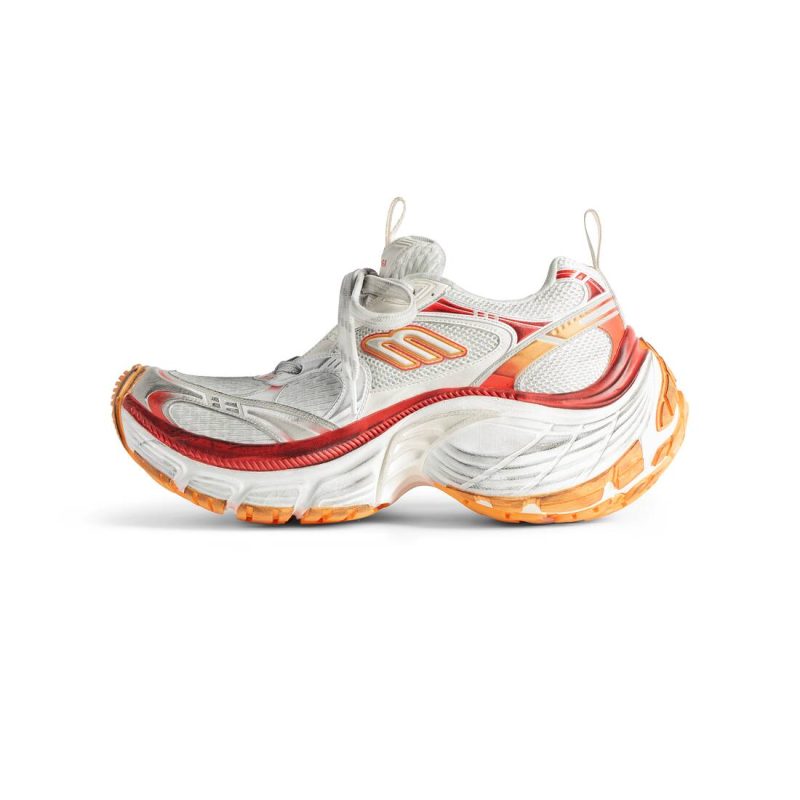 Womens 10xl Sneaker in White/red/orange - Image 5