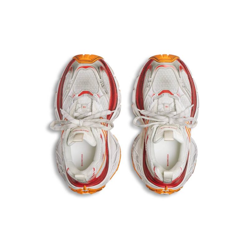 Womens 10xl Sneaker in White/red/orange - Image 6