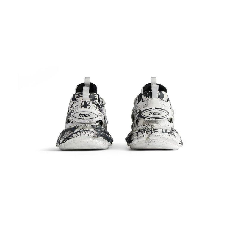 Mens Track Graffiti Sneaker  in White/black - Image 6