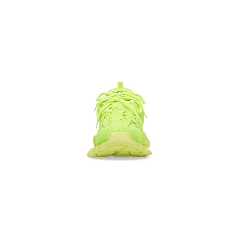Mens Track Sneaker In Full Mesh in Fluo Yellow - Image 4