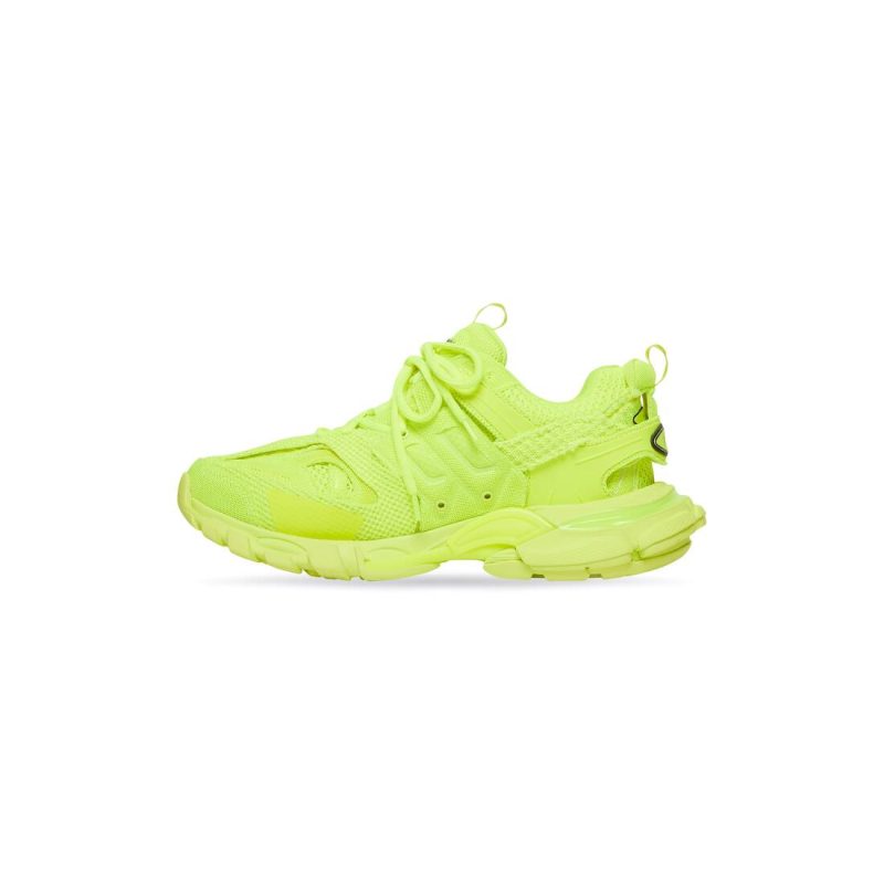 Mens Track Sneaker In Full Mesh in Fluo Yellow - Image 5