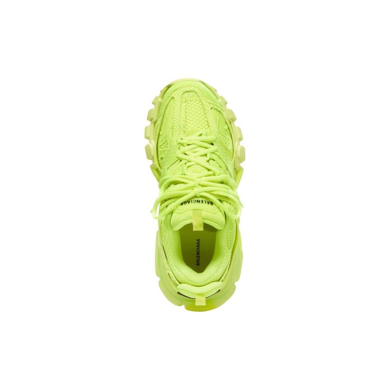 Mens Track Sneaker In Full Mesh in Fluo Yellow - Image 7